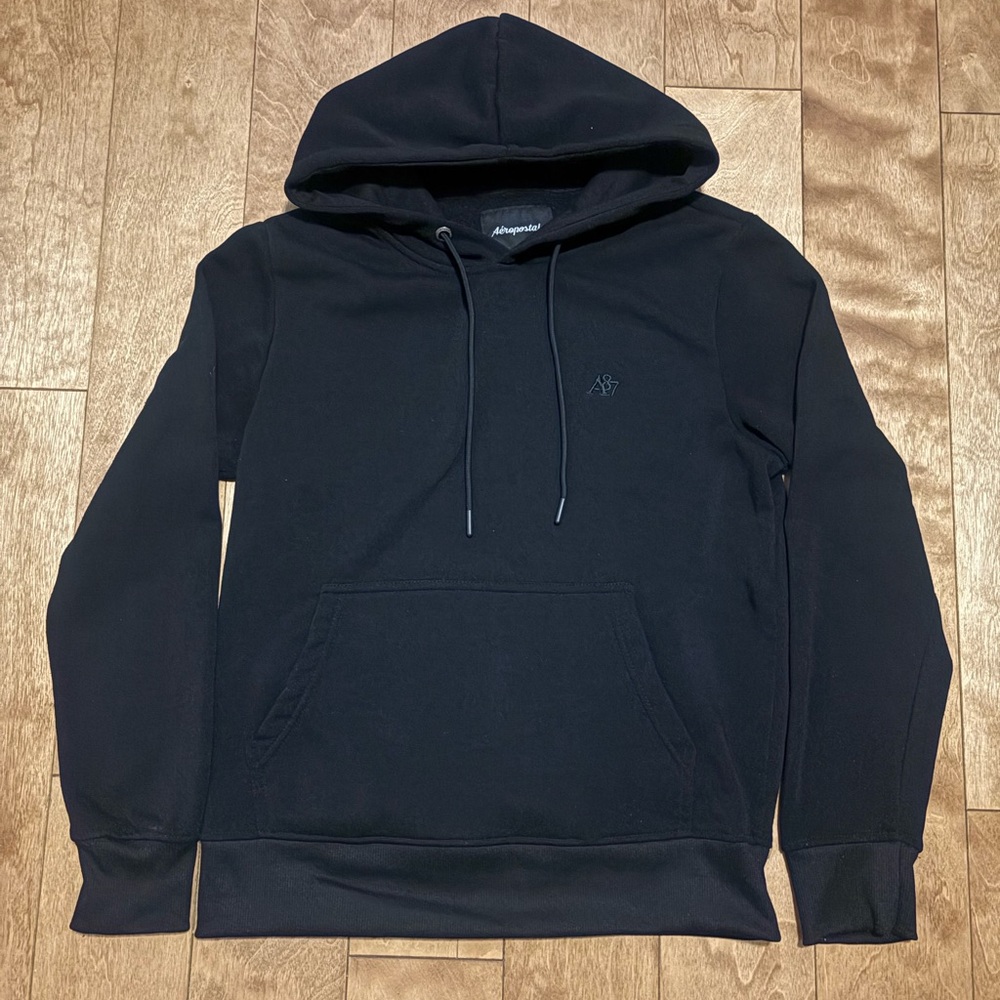 All-Black Aeropostale Hoodie and Sweatpants Tracksuit